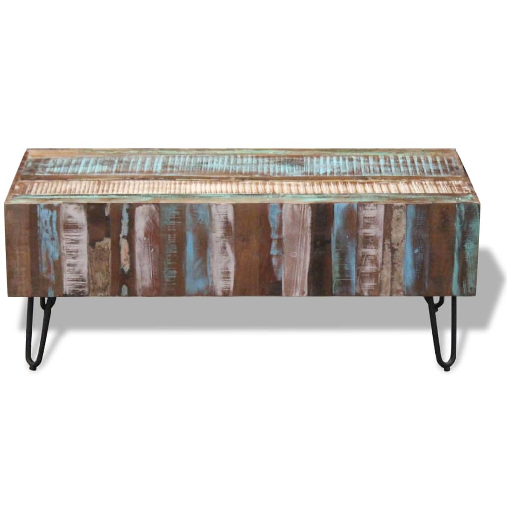 vidaXL Coffee Table Solid Reclaimed Wood 39.4&quot;x19.7&quot;x15&quot;-5