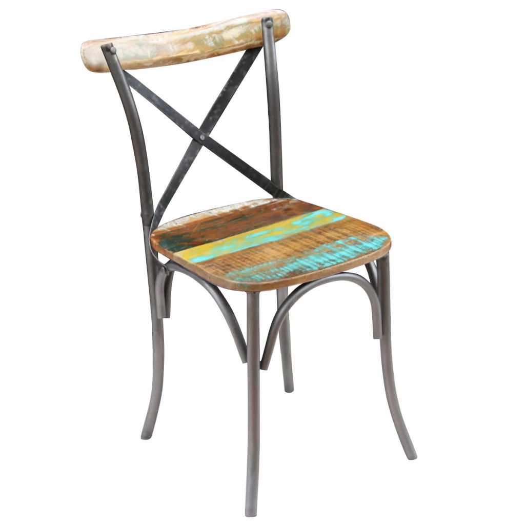 vidaXL Dining Chairs 2 pcs Solid Reclaimed Wood-3