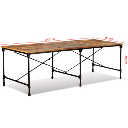 vidaXL Dining Table Kitchen Table Home Dining Room Table Solid Reclaimed Wood-2