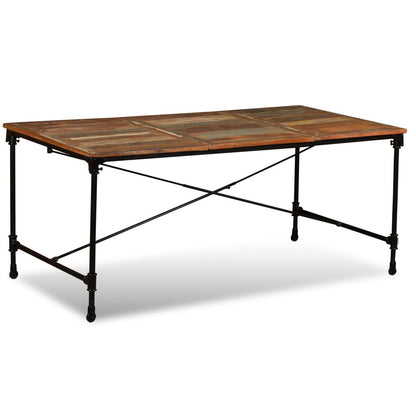 vidaXL Dining Table Kitchen Table Home Dining Room Table Solid Reclaimed Wood-3