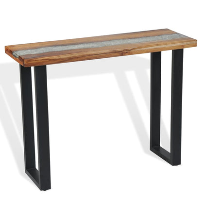 vidaXL Console Table Teak 39.4&quot;x13.8&quot;x29.5&quot;-4