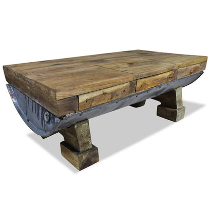 vidaXL Coffee Table Solid Reclaimed Wood 35.4&quot;x19.7&quot;x13.8&quot;-0