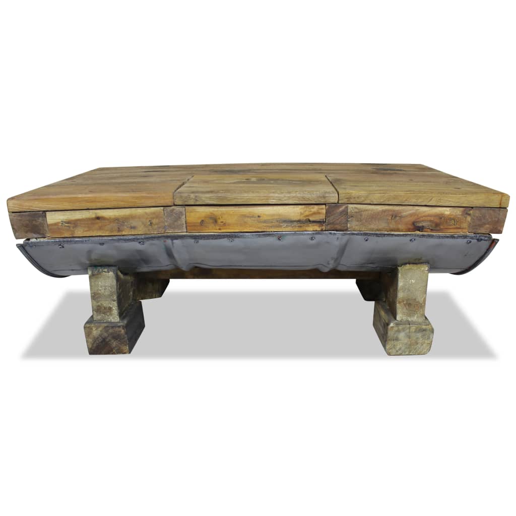 vidaXL Coffee Table Solid Reclaimed Wood 35.4&quot;x19.7&quot;x13.8&quot;-1