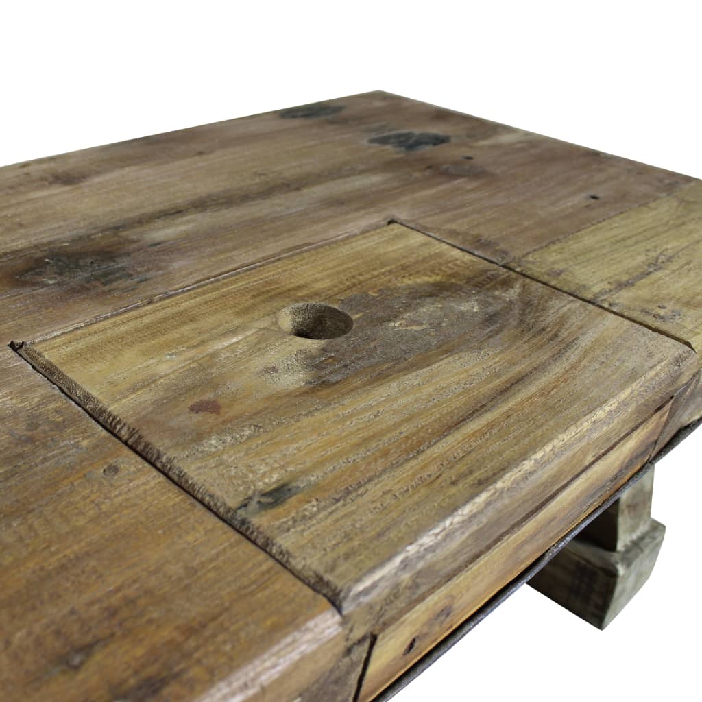 vidaXL Coffee Table Solid Reclaimed Wood 35.4&quot;x19.7&quot;x13.8&quot;-2