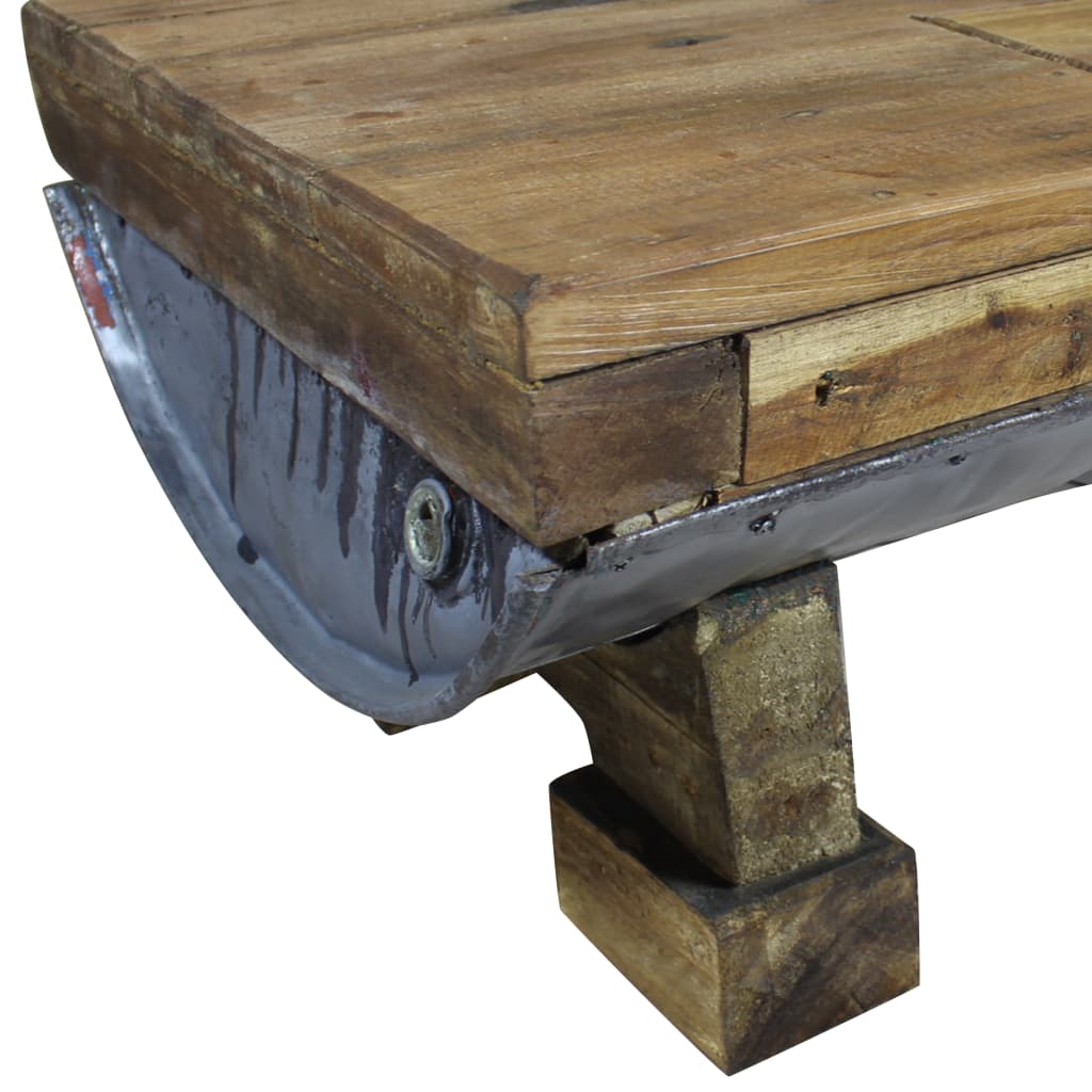 vidaXL Coffee Table Solid Reclaimed Wood 35.4&quot;x19.7&quot;x13.8&quot;-4