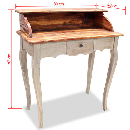 vidaXL Writing Desk Solid Reclaimed Wood 31.5&quot;x15.7&quot;x36.2&quot;-4