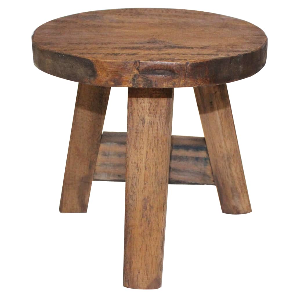 vidaXL Stool Solid Reclaimed Wood-0