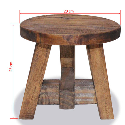 vidaXL Stool Solid Reclaimed Wood-2