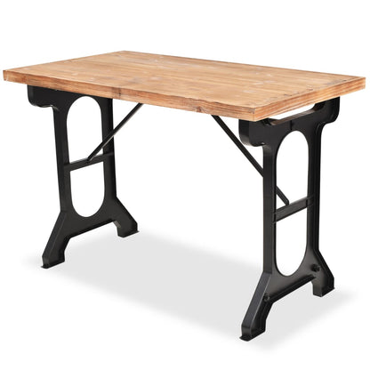 vidaXL Dining Table Solid Fir Wood Top 48&quot;x25.6&quot;x32.3&quot;-0