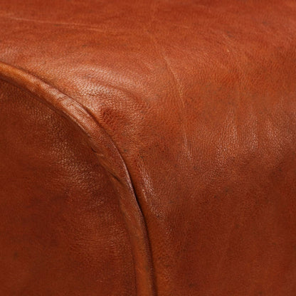 vidaXL Bar Chairs 2 pcs Real Leather and Solid Mango Wood-2