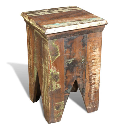 vidaXL Stool Solid Reclaimed Wood-1