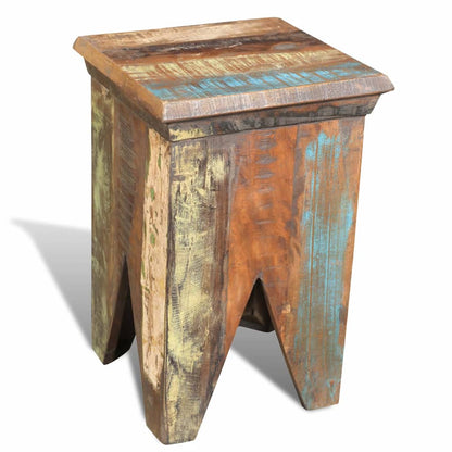 vidaXL Stool Solid Reclaimed Wood-2