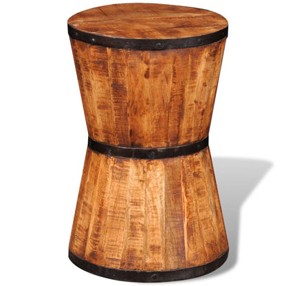 vidaXL Hourglass Stool Rough Mango Wood-1