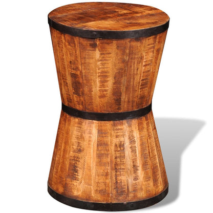 vidaXL Hourglass Stool Rough Mango Wood-3