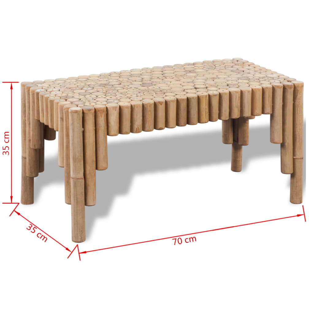 vidaXL Coffee Table Bamboo-4