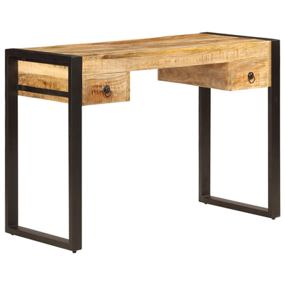 vidaXL Desk with 2 Drawers 43.3&quot;x19.7&quot;x30.3&quot; Solid Mango Wood-0