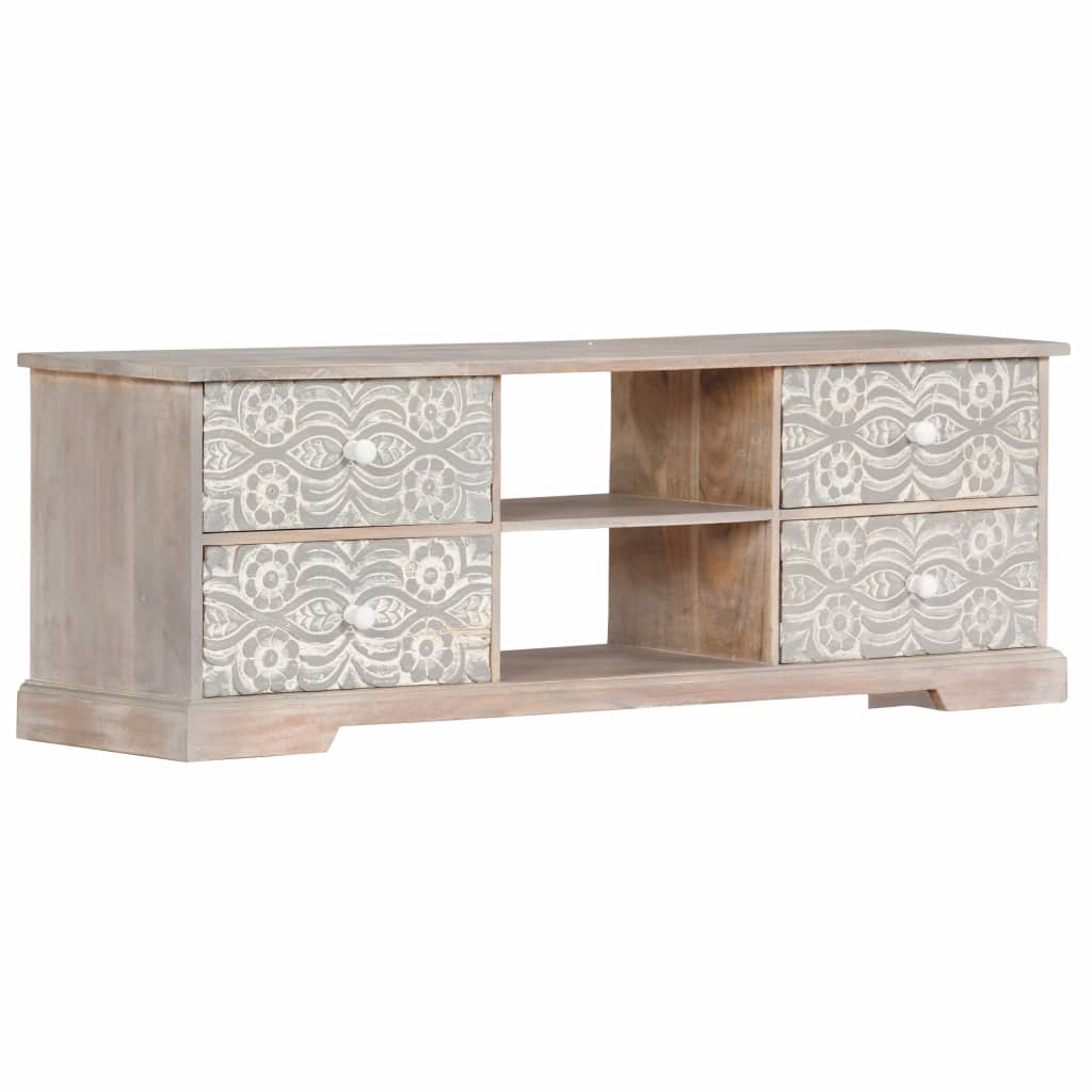 vidaXL TV Stand 47.2&quot;x11.8&quot;x15.7&quot; Solid Wood Acacia-1