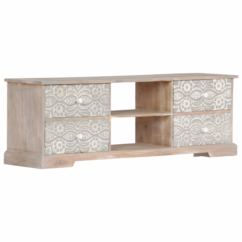 vidaXL TV Stand 47.2&quot;x11.8&quot;x15.7&quot; Solid Wood Acacia-10