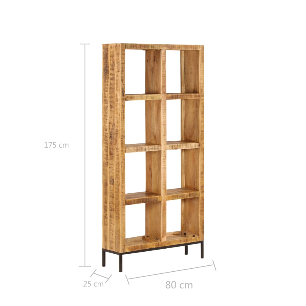 vidaXL Bookshelf 31.5&quot;x9.8&quot;x68.9&quot; Solid Mango Wood-7