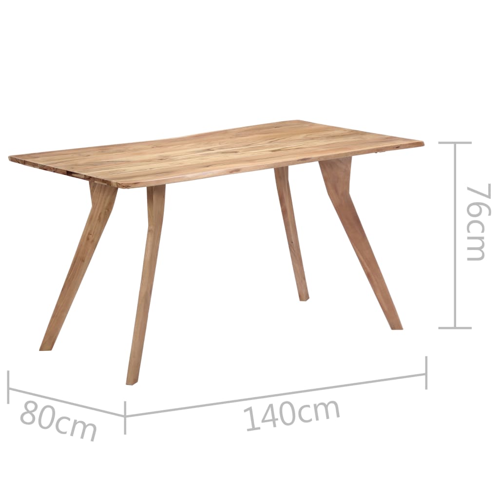 vidaXL Dining Table Kitchen Table Dining Room Dinner Table Solid Wood Acacia-0