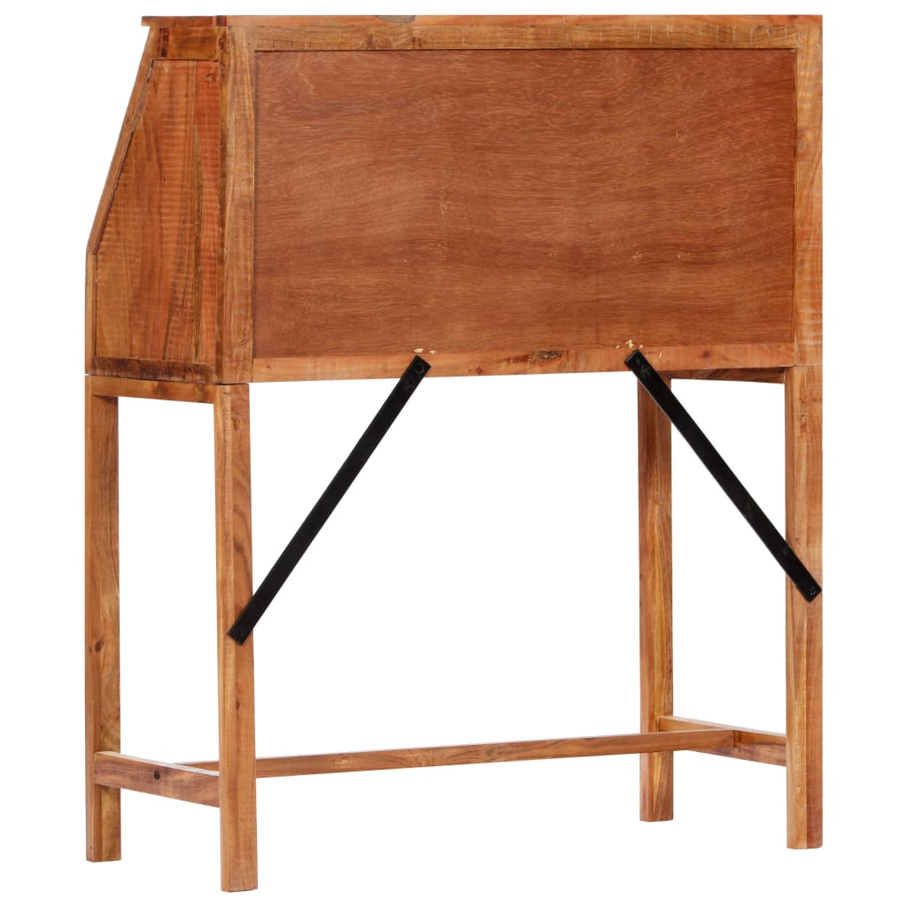 vidaXL Writing Desk 17.8&quot;x15.7&quot;x42.1&quot; Solid Acacia Wood-6