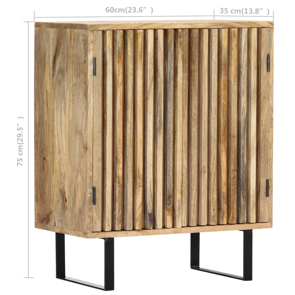 vidaXL Sideboard 23.6&quot;x13.8&quot;x29.5&quot; Solid Mango Wood-6