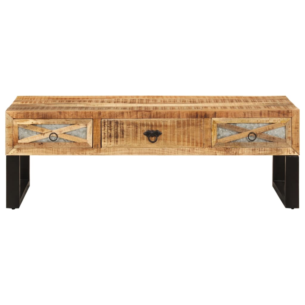 vidaXL Coffee Table 43.3&quot;x19.7&quot;x15&quot; Solid Wood Mango-0