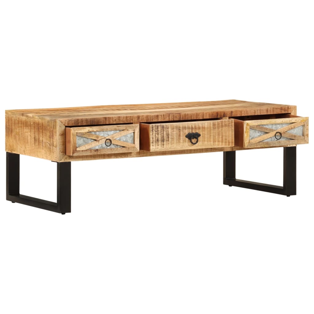 vidaXL Coffee Table 43.3&quot;x19.7&quot;x15&quot; Solid Wood Mango-1