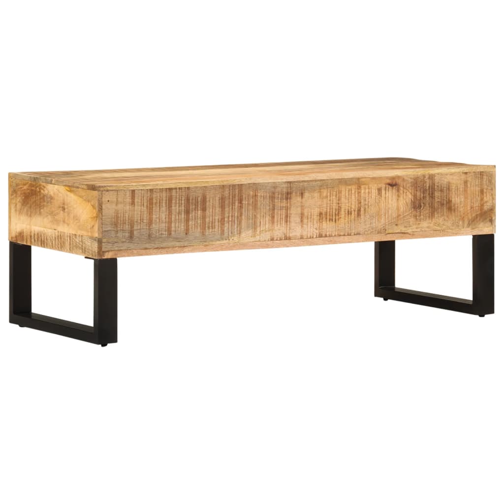 vidaXL Coffee Table 43.3&quot;x19.7&quot;x15&quot; Solid Wood Mango-2