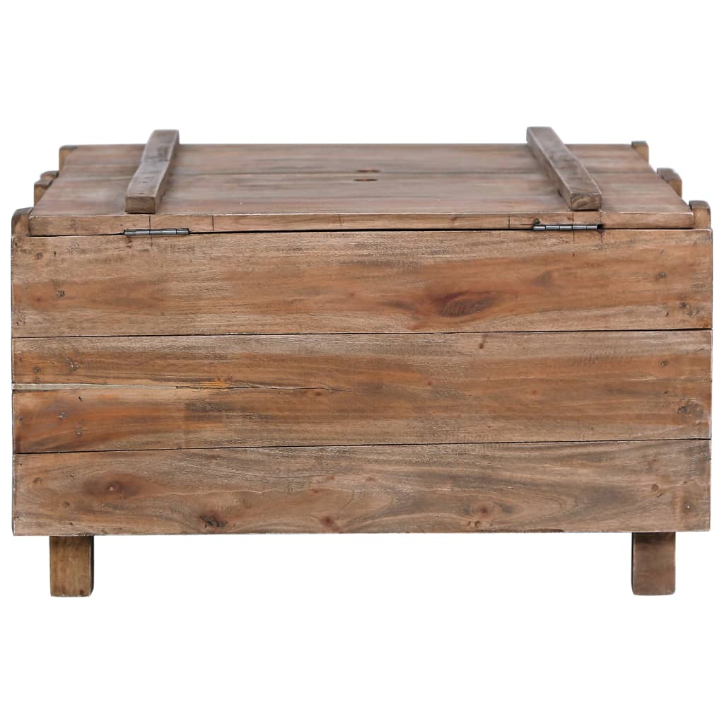 vidaXL Coffee Table 25.6&quot;x25.6&quot;x15&quot; Solid Reclaimed Wood-2