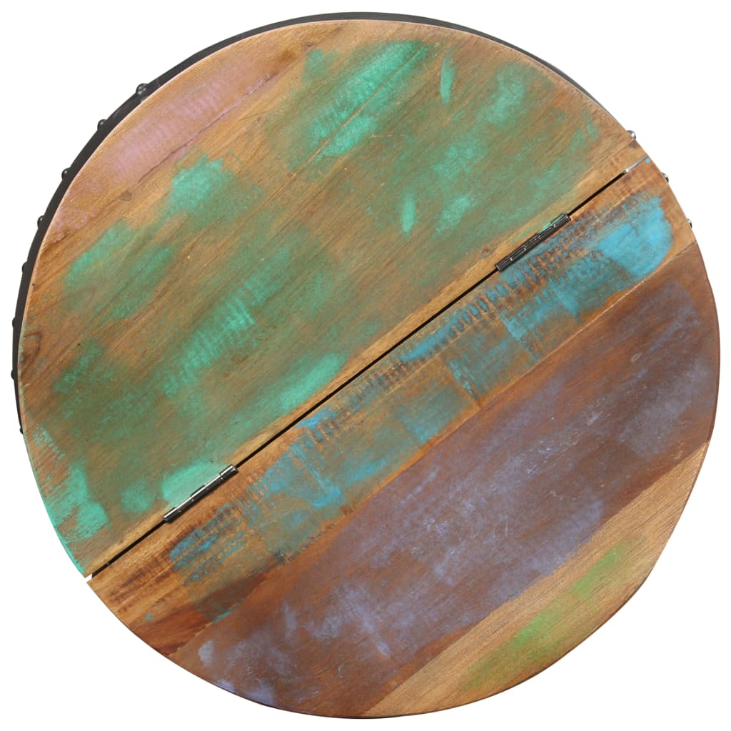 vidaXL Coffee Table Bowl-shaped End Table with Steel Base Solid Wood Reclaimed-3