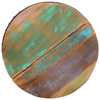 vidaXL Coffee Table Bowl-shaped End Table with Steel Base Solid Wood Reclaimed-3