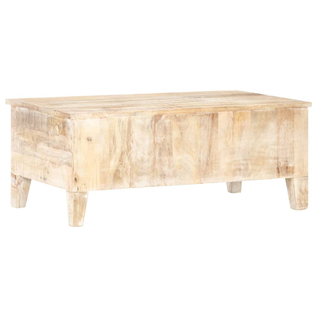 vidaXL Coffee Table 39.4&quot;x21.7&quot;x15.7&quot; Rough Acacia Wood-2