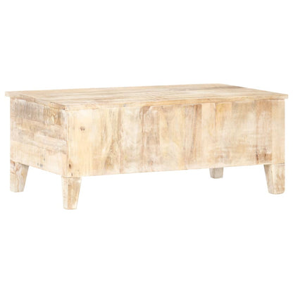 vidaXL Coffee Table 39.4&quot;x21.7&quot;x15.7&quot; Rough Acacia Wood-2