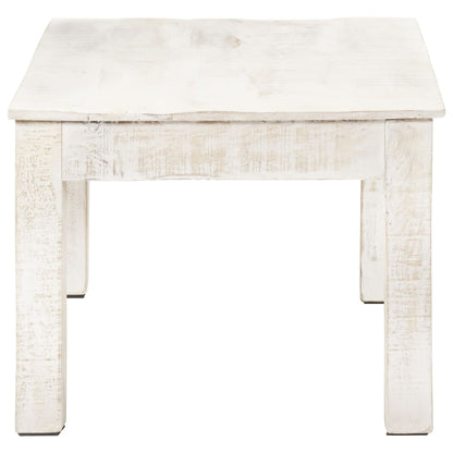 vidaXL Coffee Table White 43.3&quot;x23.6&quot;x17.7&quot; Solid Mango Wood-1
