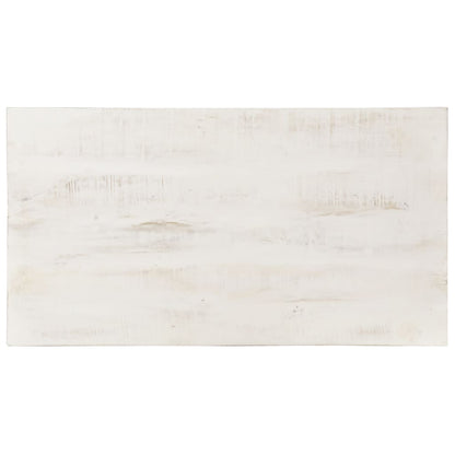 vidaXL Coffee Table White 43.3&quot;x23.6&quot;x17.7&quot; Solid Mango Wood-2