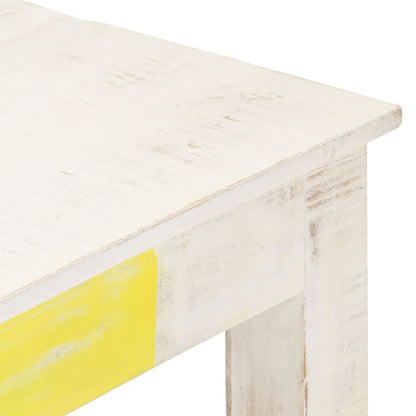 vidaXL Coffee Table White 43.3&quot;x23.6&quot;x17.7&quot; Solid Mango Wood-3