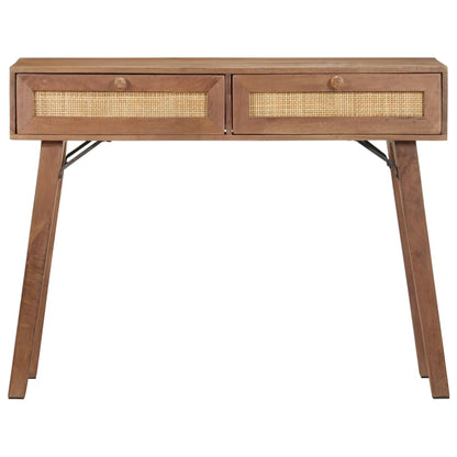vidaXL Console Table 39.4&quot;x13.8&quot;x29.9&quot; Solid Mango Wood-3