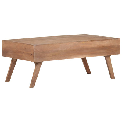 vidaXL Coffee Table 39.4&quot;x23.6&quot;x15.7&quot; Solid Mango Wood-1