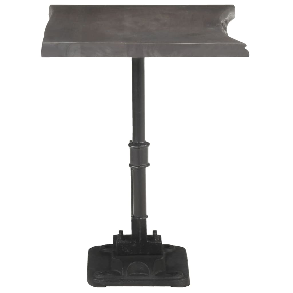 vidaXL Side Table End Sofa Table Coffee Table Solid Acacia Wood and Cast Iron-4