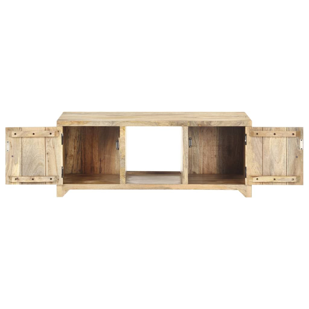 vidaXL Coffee Table 35.4&quot;x19.7&quot;x13.8&quot; Solid Mango Wood-6