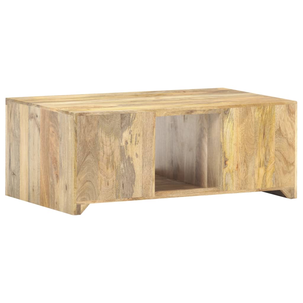 vidaXL Coffee Table 35.4&quot;x19.7&quot;x13.8&quot; Solid Mango Wood-7