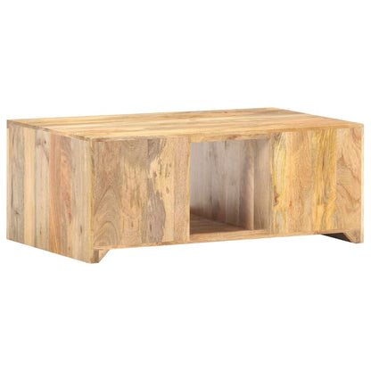 vidaXL Coffee Table 35.4&quot;x19.7&quot;x13.8&quot; Solid Mango Wood-7