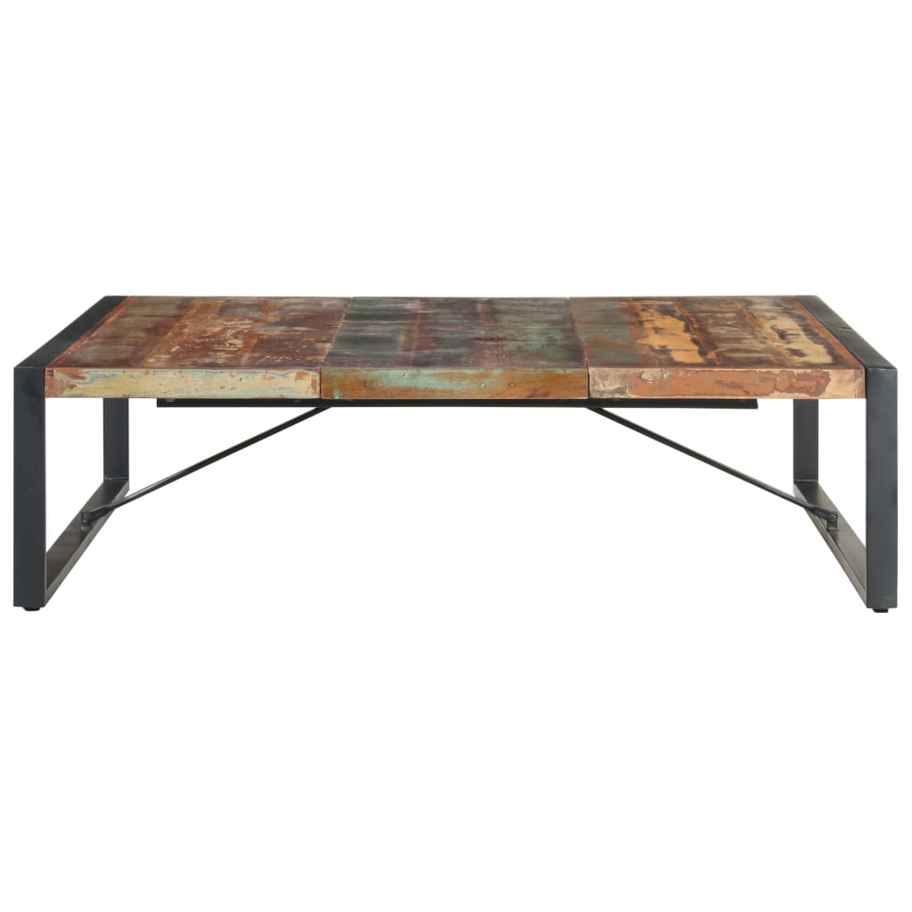 vidaXL Coffee Table 55.1&quot;x55.1&quot;x15.7&quot; Solid Reclaimed Wood-0