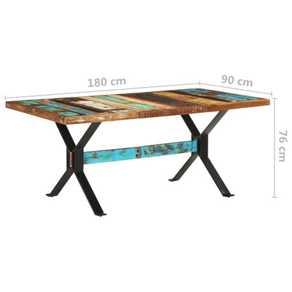 vidaXL Dining Table 70.9&quot;x35.4&quot;x29.9&quot; Solid Reclaimed Wood-5