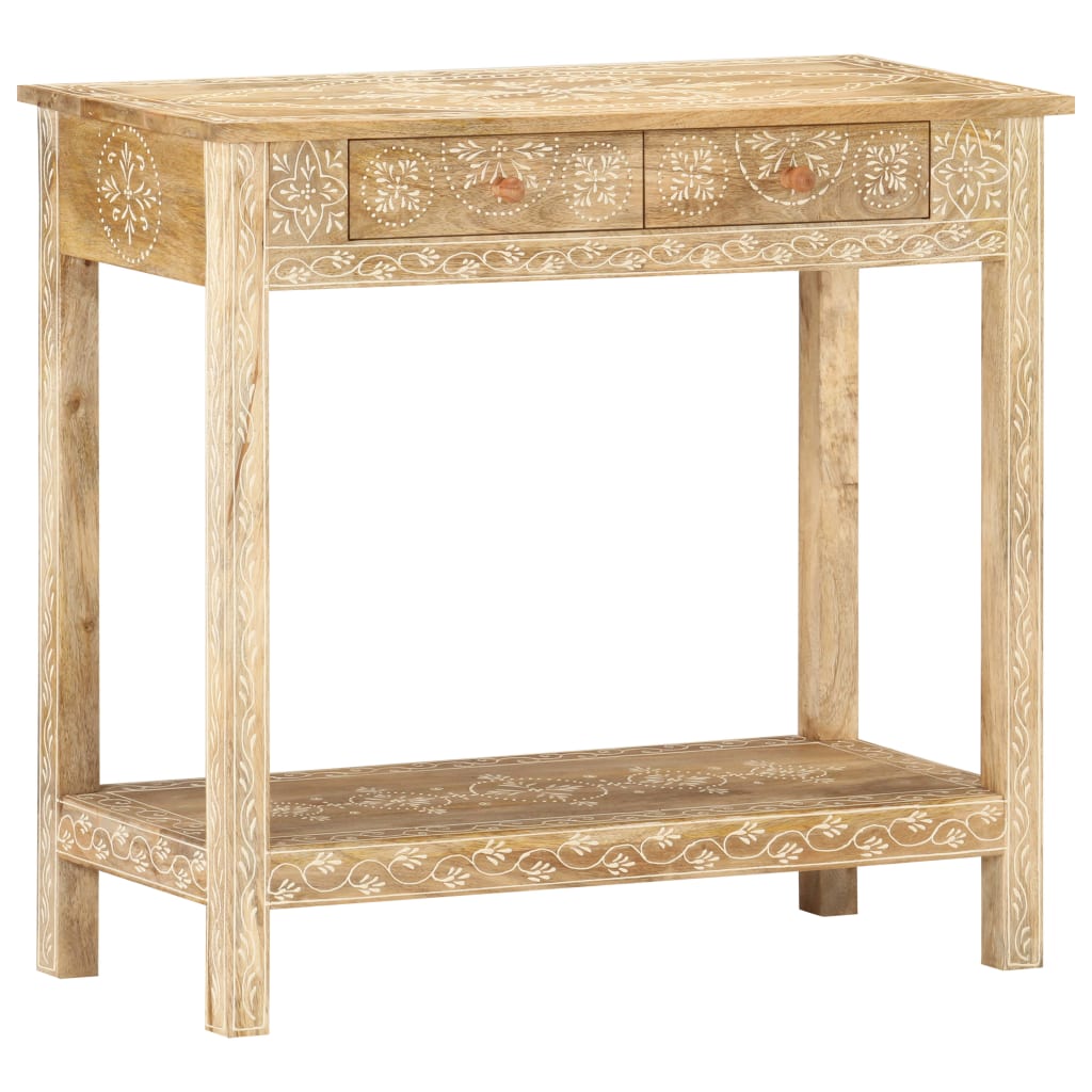 vidaXL Console Table 31.5&quot;x13.8&quot;x29.1&quot; Solid Mango Wood-1