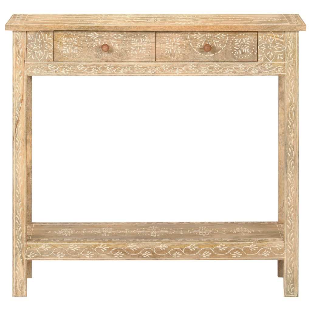 vidaXL Console Table 31.5&quot;x13.8&quot;x29.1&quot; Solid Mango Wood-3