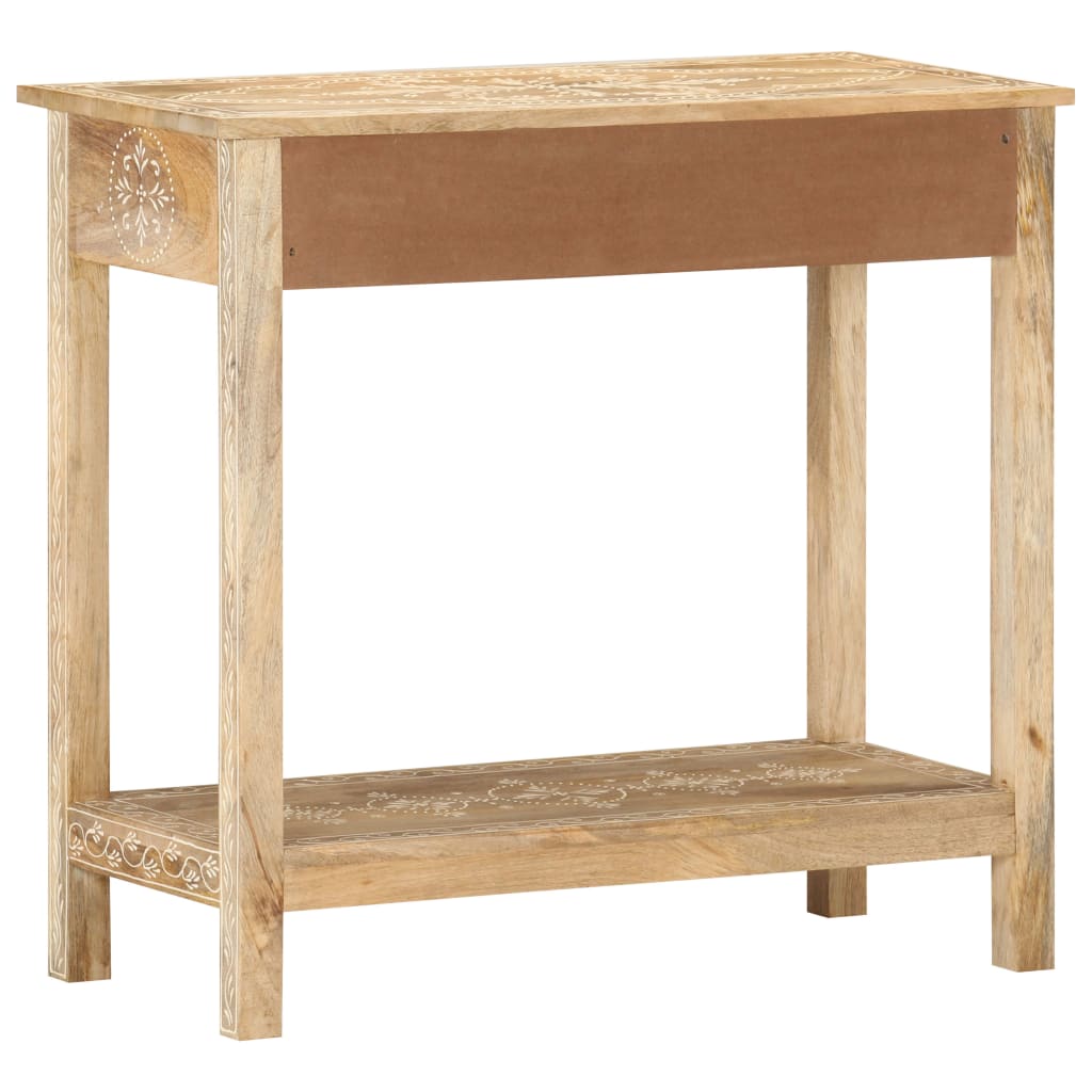 vidaXL Console Table 31.5&quot;x13.8&quot;x29.1&quot; Solid Mango Wood-5