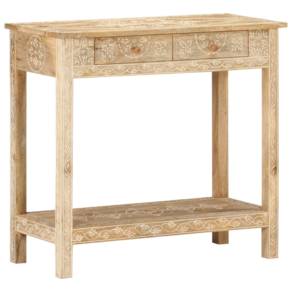 vidaXL Console Table 31.5&quot;x13.8&quot;x29.1&quot; Solid Mango Wood-9