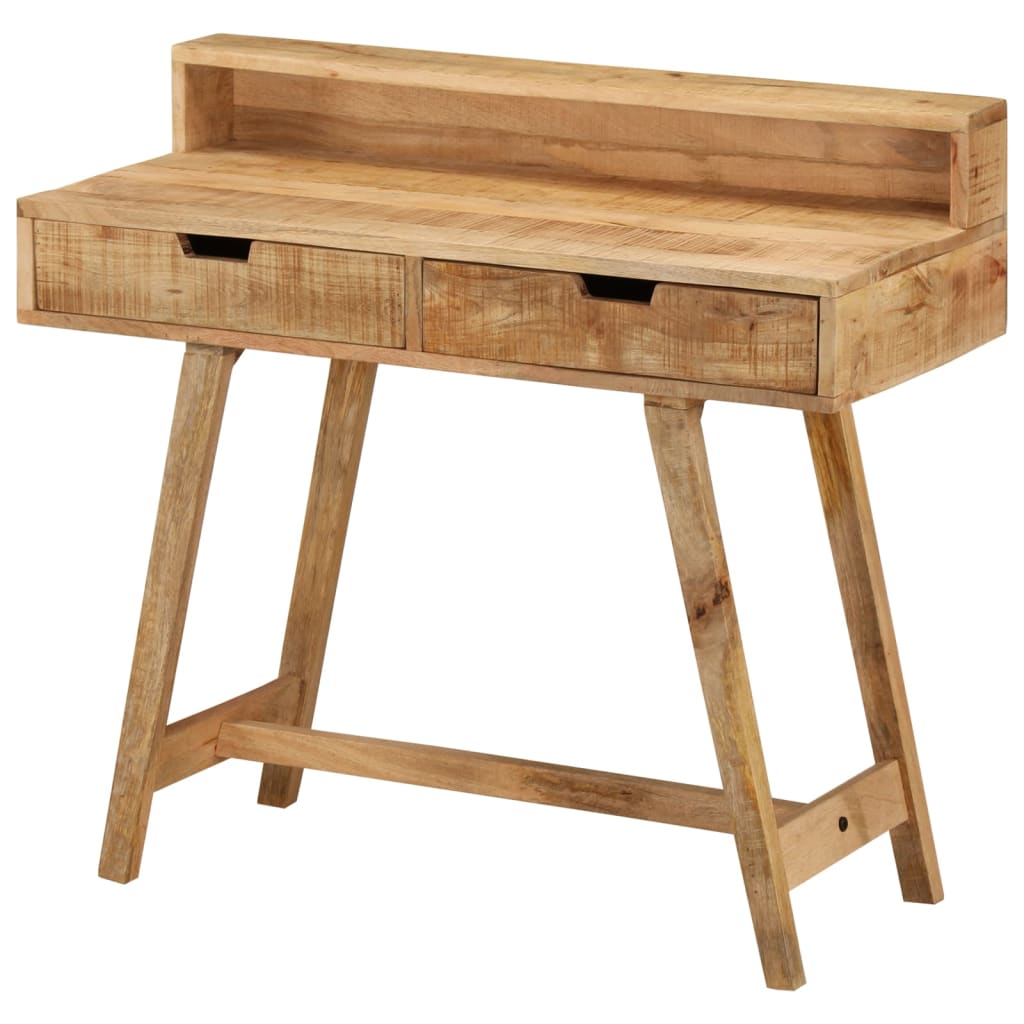 vidaXL Desk 39.4&quot;x17.7&quot;x35.4&quot; Solid Rough Mango Wood-1